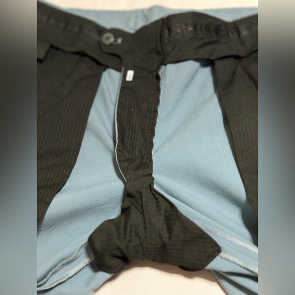 PRADA 2017 teal blue polyester blend one back pocket trousers pants 
S 52 - Picture 8 of 16